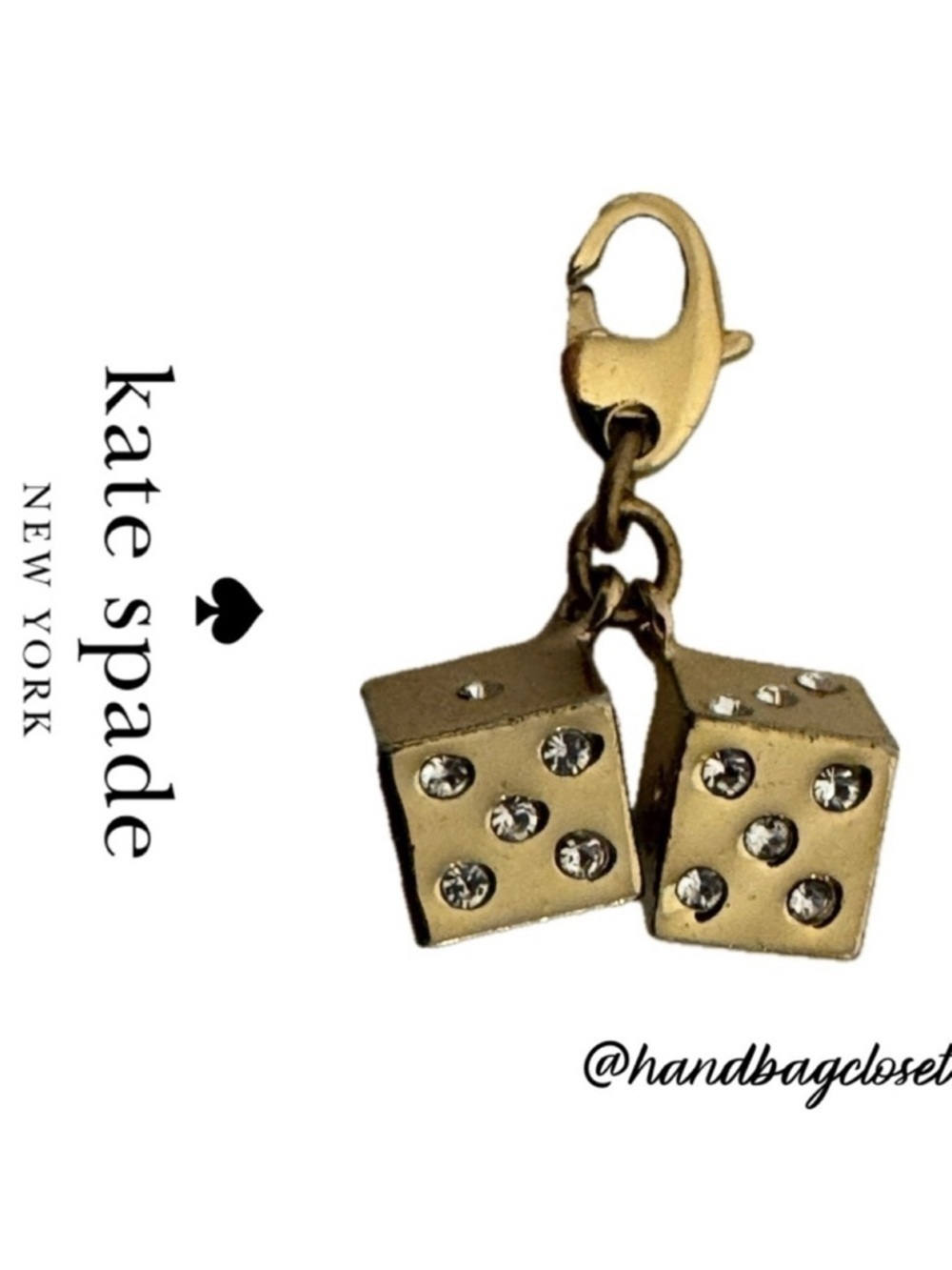 KATE SPADE 12 KT Gold Plated Dice Charm (No Bracelet)
